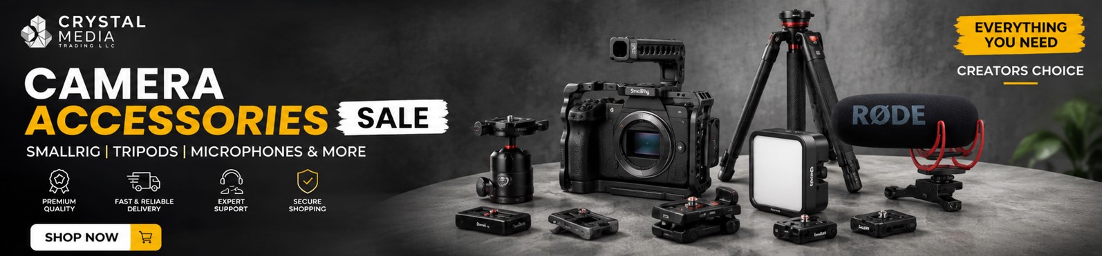 CAMERA ACCESSORIES SALE SmallRig | Tripods | Microphones Everything You Need Shop Now