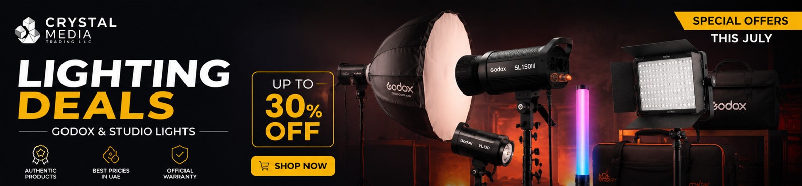 GODOX LIGHTING SALE Studio & RGB Lights Best Prices in UAE Shop Now