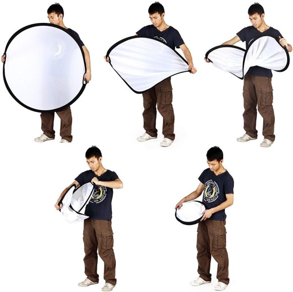 32  80cm  5 in 1 Round Reflector with Handle for Photography Photo Studio Lighting   Outdoor Lighting SoftBox & Reflectors