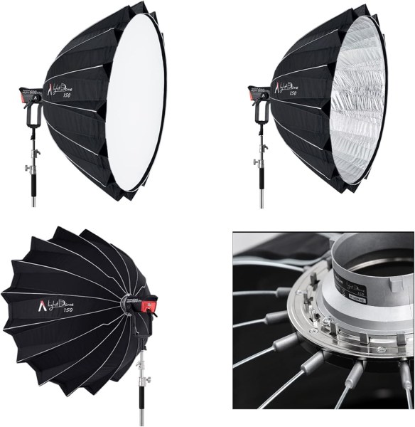 Aputure Light Dome 150 Softbox   150cm Deep Parabolic Bowens Mount for Aputure   Amaran Lights SoftBox & Reflectors
