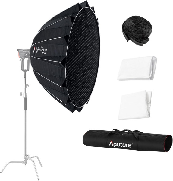 Aputure Light Dome 150 Softbox   150cm Deep Parabolic Bowens Mount for Aputure   Amaran Lights SoftBox & Reflectors