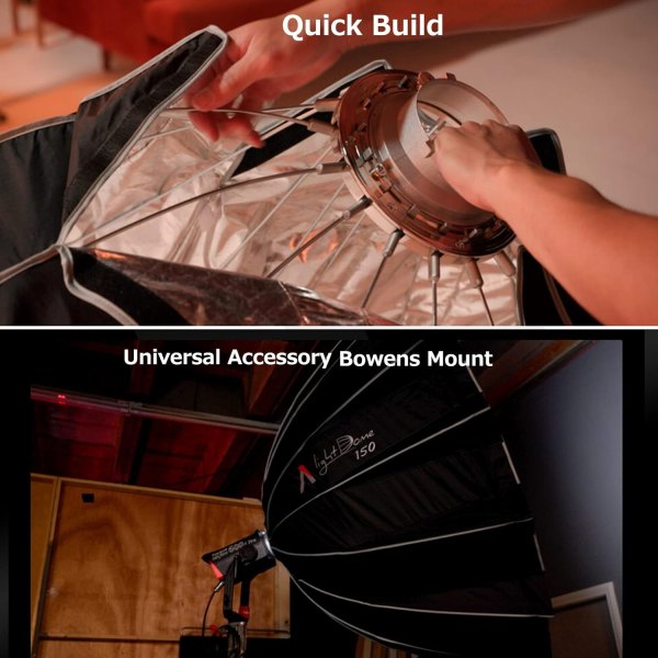 Aputure Light Dome 150 Softbox   150cm Deep Parabolic Bowens Mount for Aputure   Amaran Lights SoftBox & Reflectors