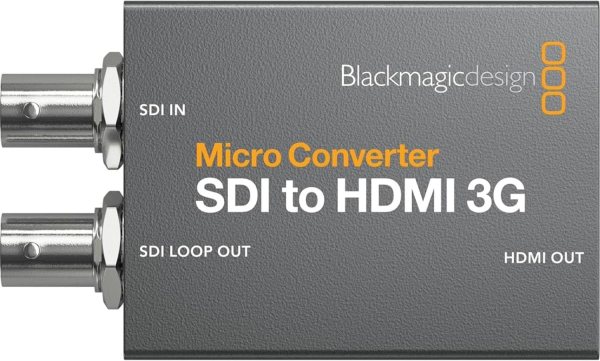 Blackmagic Design Micro Converter SDI to HDMI 3G with Power Supply – Compact Broadcast-Quality Video Converter Production Switchers & Converters 