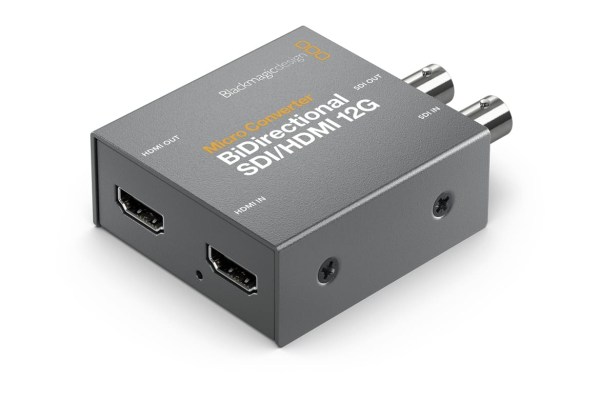 Blackmagic Micro Converter BiDirectional SDI/HDMI 12G with Power Supply – Compact 4K Professional Converter 
