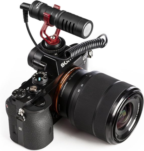 BOYA BY MM1  Professional Audio Recording Microphone  On Camera  Cardioid  Condenser  Mini Mic for Smartphone  DSLR  DV  Live Streaming  Interview Professional Audio