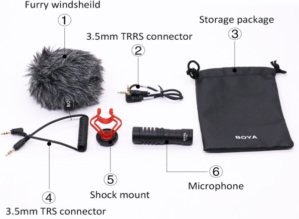 BOYA BY MM1  Professional Audio Recording Microphone  On Camera  Cardioid  Condenser  Mini Mic for Smartphone  DSLR  DV  Live Streaming  Interview Professional Audio