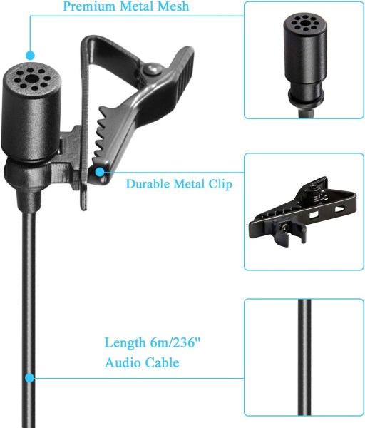 BOYA BY MM1  Omnidirectional Lavalier Microphone Professional Audio Recording Microphone Professional Audios