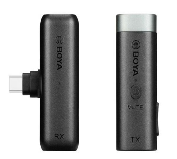 BOYA BY WM3U Compact Wireless Microphone System for Smartphones  Cameras  and Mobile Devices  2 4 GHz  Professional Audio
