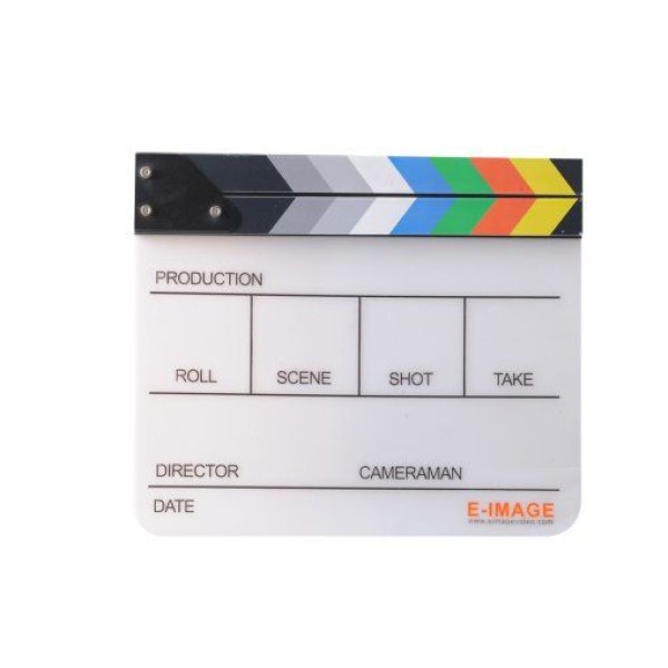 E Image ECB 04 Acrylic Magnetic Clapper Board     Professional Dry Erase Slate Others