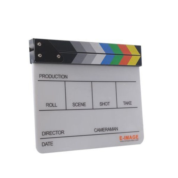 E Image ECB 04 Acrylic Magnetic Clapper Board     Professional Dry Erase Slate Others