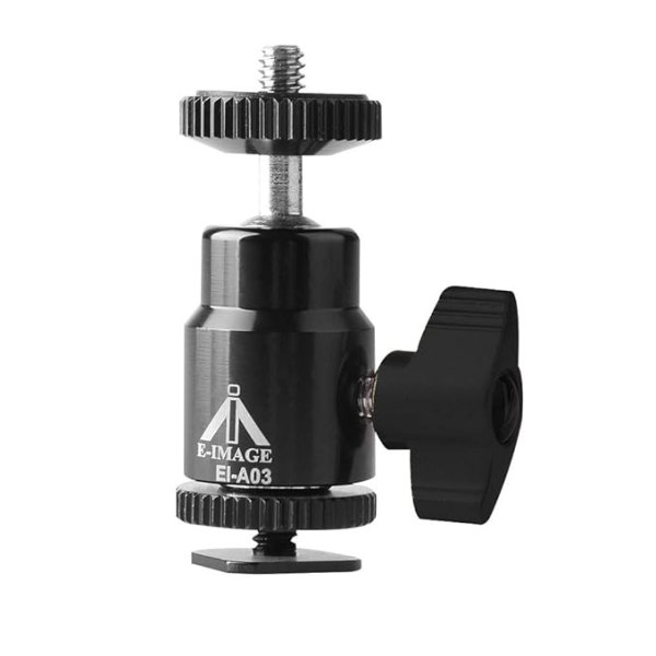 E Image EI A03 1 4  Mini Ball Head DSLR Camera hot Shoe Adaptor Led Monitor Holder Tripod Pay Load 1kg Others