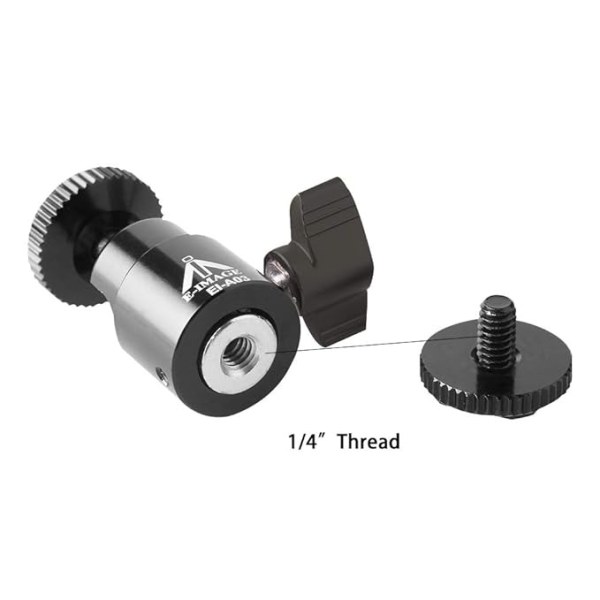 E Image EI A03 1 4  Mini Ball Head DSLR Camera hot Shoe Adaptor Led Monitor Holder Tripod Pay Load 1kg Others