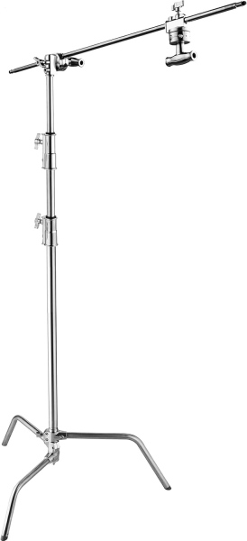 E Image LCS 03 C Steel Light C Stand with Grip Kit and Extension Arm   Heavy Duty   Portable Light Stands