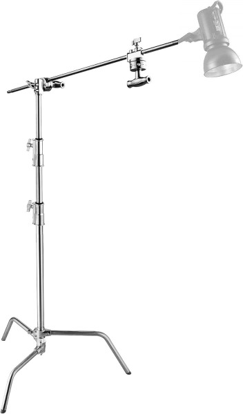E Image LCS 03 C Steel Light C Stand with Detachable Base Grip Kit   Extension Arm     20kg  9 5ft  40in Light Stands