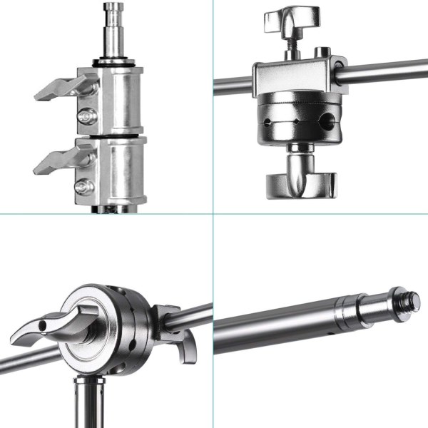 E Image LCS 03 C Steel Light C Stand with Grip Kit and Extension Arm   Heavy Duty   Portable Light Stands