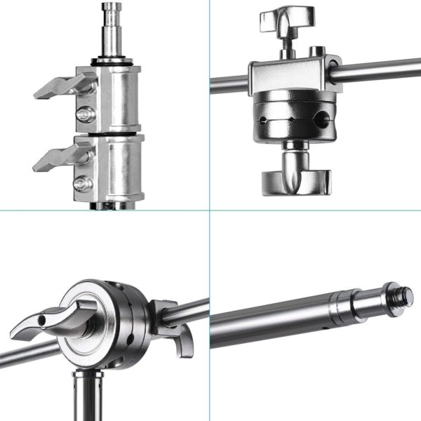 E Image LCS 03 C Steel Light C Stand with Detachable Base Grip Kit   Extension Arm     20kg  9 5ft  40in Light Stands