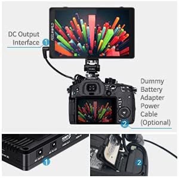 FEELWORLD F7 PRO 7 Inch Touch Screen DSLR Camera Field Monitor with 3D LUT HDR Waveform F970 External Power Install Kit 1920x1200 4K 60Hz HDMI Input O Pro Videos