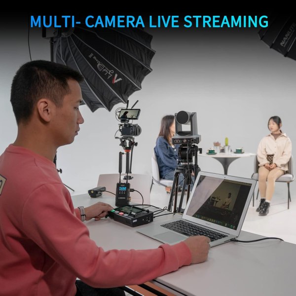 FEELWORLD L2 PLUS Multi Camera Video Mixer Switcher with 5 5  Touch Screen  PTZ Control  Chroma Key  and Live Streaming Others