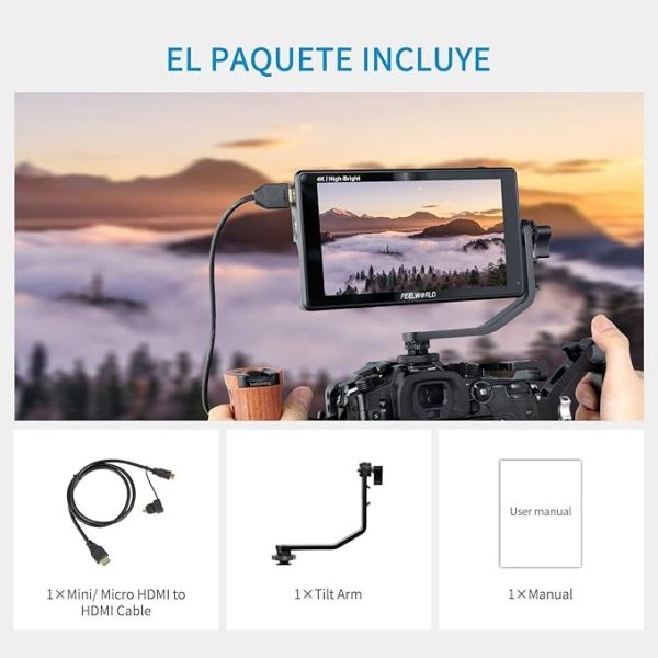 FEELWORLD LUT6E   6  Touch Screen Camera Monitor with 1600 Nit Brightness   3D LUT Pro Videos