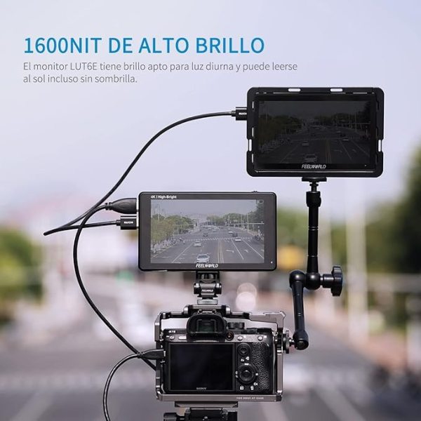 FEELWORLD LUT6E   6  Touch Screen Camera Monitor with 1600 Nit Brightness   3D LUT Pro Videos