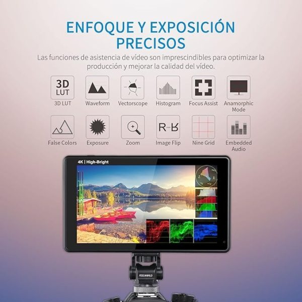 FEELWORLD LUT6E   6  Touch Screen Camera Monitor with 1600 Nit Brightness   3D LUT Pro Videos