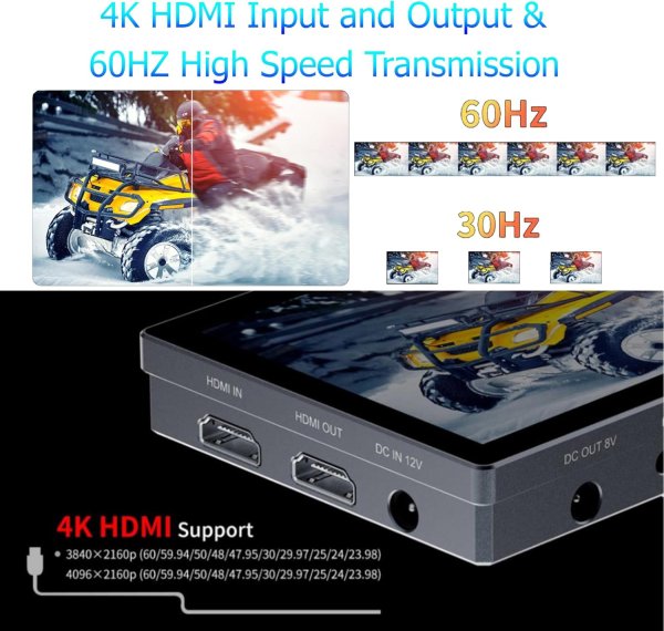 FEELWORLD P6X 5.5 Inch Aluminum Camera Monitor â€“ 1920x1080 Full HD, 1000nits Brightness, 160Â° Wide Viewing Angle, Touchscreen, 4K 60Hz HDMI Input/O Pro Videos