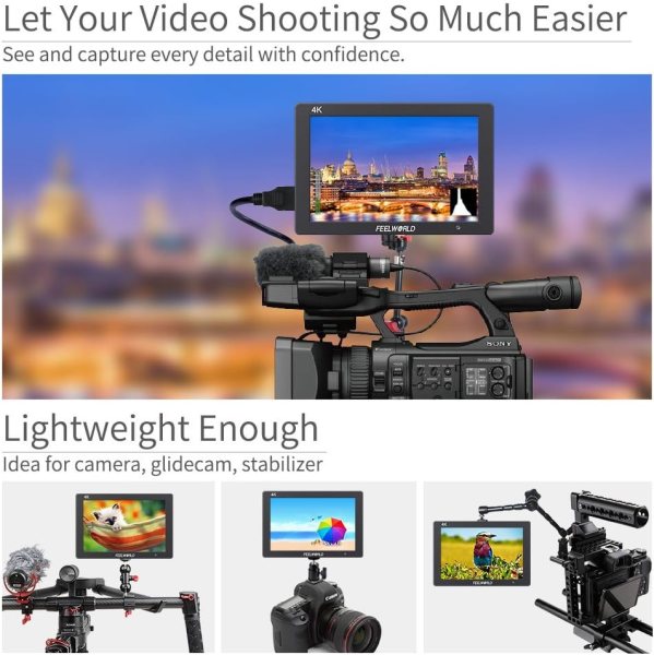 FEELWORLD T7 7  4K HDMI Camera Monitor   Full HD IPS  Peaking Focus  Aluminum Body Pro Videos