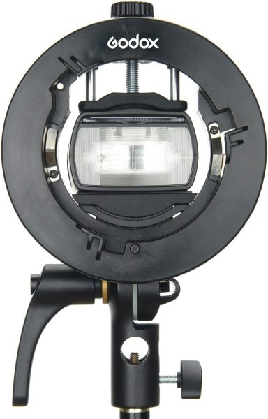 Godox S2 Bowen Mount S Type Flash Holder Bracket for Godox V1 V860II AD200 AD200Pro AD400Pro Speedlite Strobe Flash Lighting
