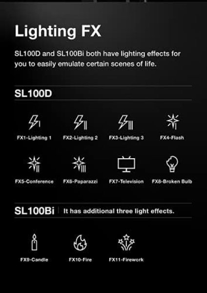 Godox SL100D LED Video Light     100W  5600K with Wireless Control for Studio and Photography Lighting