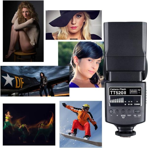 Godox Thinklite TT520II     Versatile Camera Flash with 433MHz Wireless Signal for Canon  Nikon  Pentax  and Olympus Flashes Trigger & Remote