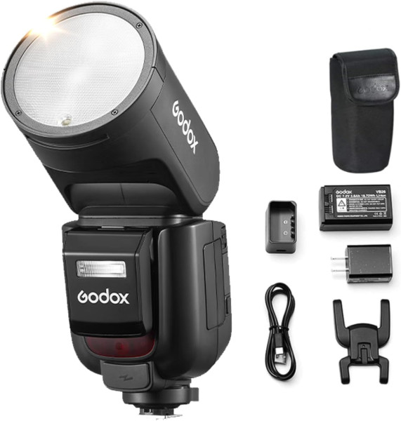 Godox V1 TTL Round Head Flash for Canon     2 4GHz Wireless  High Speed Sync Flashes Trigger & Remote