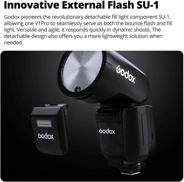 Godox V1Pro C Round Head Flash with 2 4G Wireless HSS for Canon E TTL Cameras Flashes Trigger & Remote