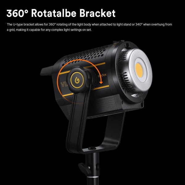 Godox VL200II Daylight Spotlight with APP Control   V Mount     Bowens Mount Continuous LED Video Light Lighting