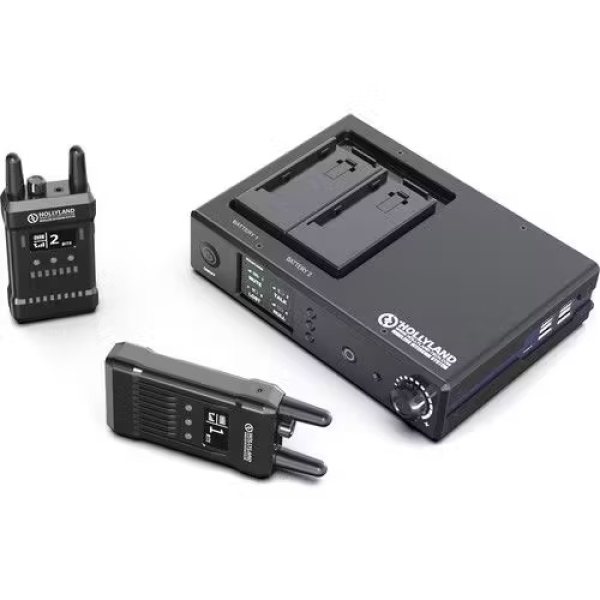 Hollyland Full Duplex Wireless Intercom System  1 Base Station   4 Beltpacks      Seamless Communication for Small Teams Professional Audios