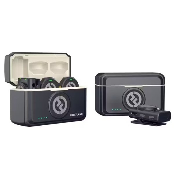Hollyland LARK M2 DUO     2 Person Wireless Combo Microphone System for Crystal Clear Audio Professional Audios