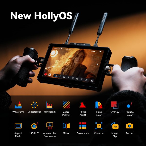 Hollyland Pyro 7 SDI   HDMI Wireless TX RX Monitor     1200 Nits  Ultra Low Latency Pro Videos