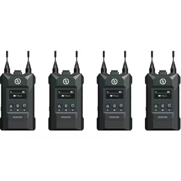 Hollyland Solidcom M1     Full Duplex Wireless Intercom System  4 Beltpacks  for Seamless Team Communication Professional Audio