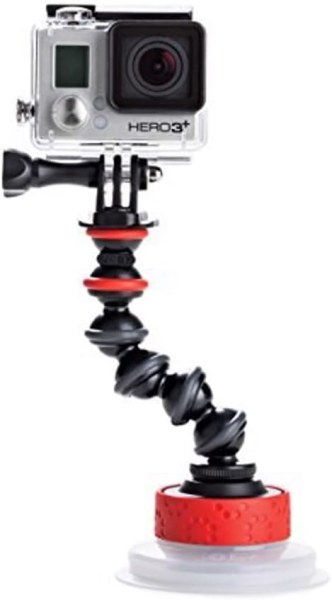 Joby Suction Cup GorillaPod Arm  Black Red    Flexible Camera Mount for Action Shots Tripods