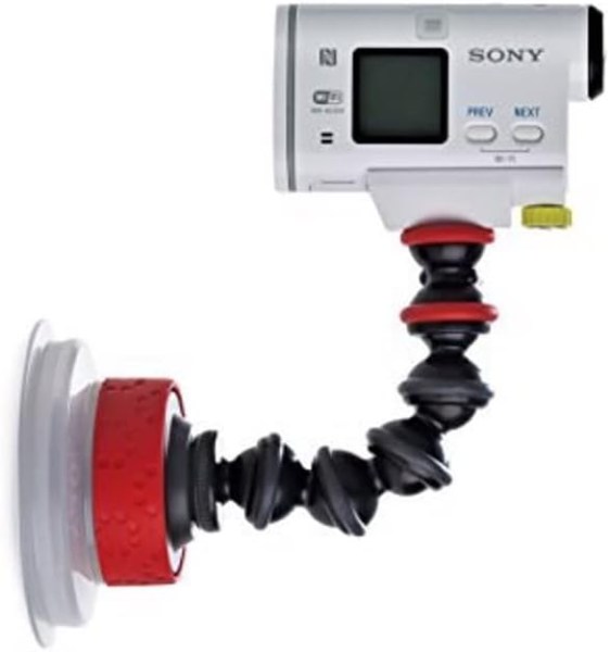 Joby Suction Cup GorillaPod Arm  Black Red    Flexible Camera Mount for Action Shots Tripods