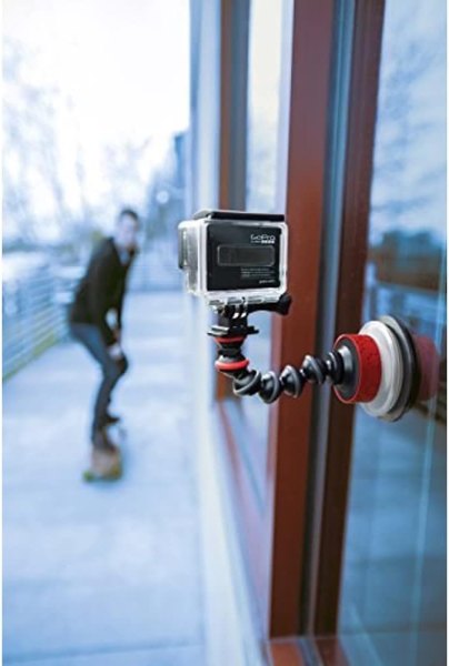Joby Suction Cup GorillaPod Arm  Black Red    Flexible Camera Mount for Action Shots Tripods