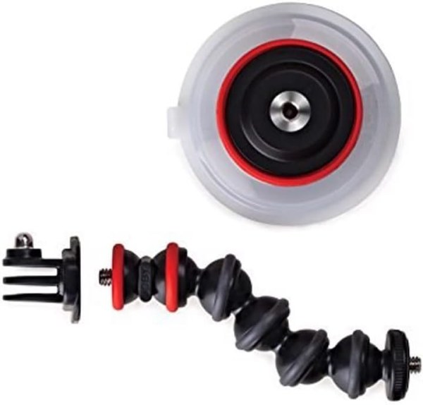 Joby Suction Cup GorillaPod Arm  Black Red    Flexible Camera Mount for Action Shots Tripods
