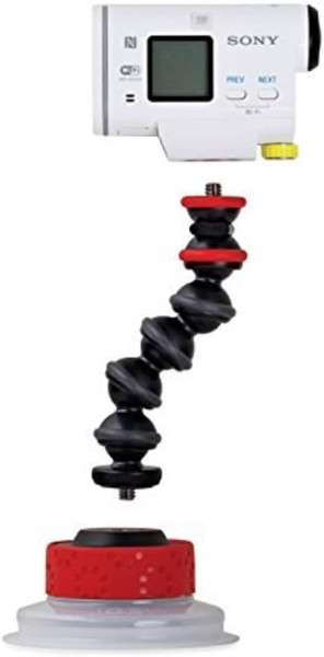 Joby Suction Cup GorillaPod Arm  Black Red    Flexible Camera Mount for Action Shots Tripods