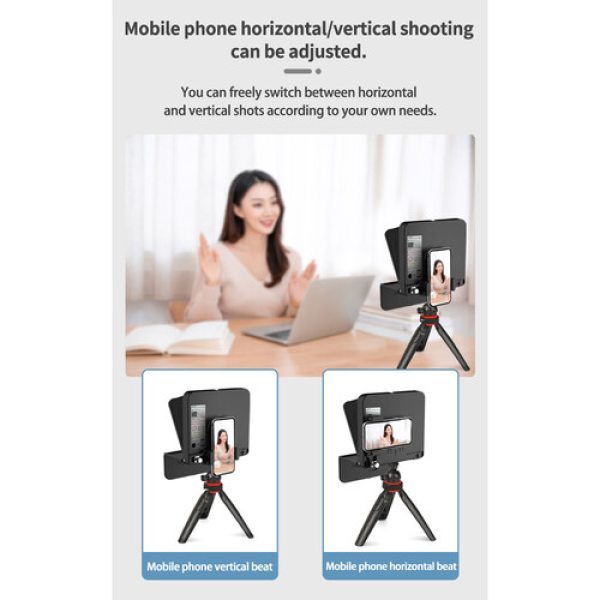 Lemsgo TC7S Portable Teleprompter for Smartphones Lighting
