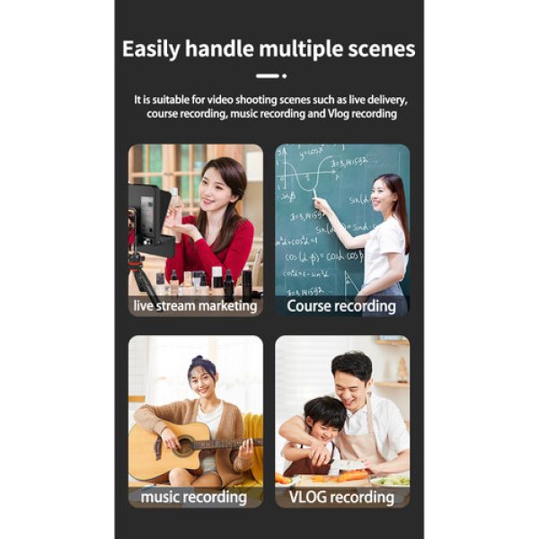 Lemsgo TC7S Portable Teleprompter for Smartphones Lighting