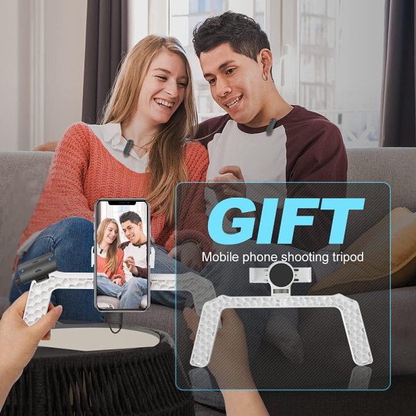 LENSGO 318C II Wireless Lavalier Microphone     Dual Clip On Mic for DSLR  Smartphones   Video Recording Professional Audios
