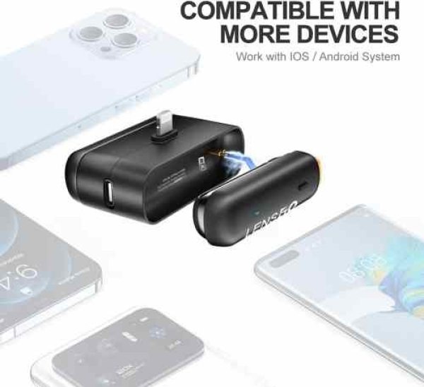 LENSGO 518C Wireless Mini Lavalier Microphone â€“ Compact Mic for Smartphones & Content Creators Professional Audio