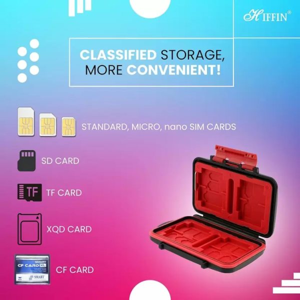 LENSGO KH8S Card Box Case Reader     Compact Storage   Card Reader for Creators Memory Card & Card Reader