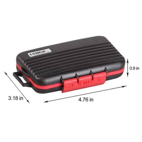 LENSGO LYNCA KH6 Waterproof Memory Card Hard Case     Rugged Storage in Black Red Memory Card & Card Reader