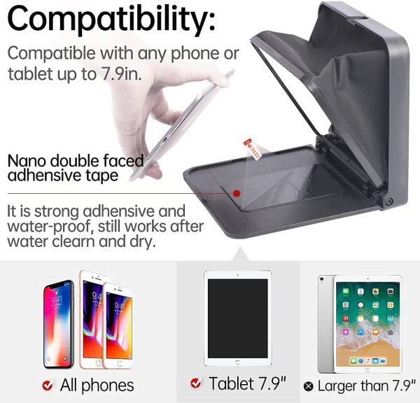 LENSGO TC7 8    Teleprompter for iPad  Smartphone   DSLR     Remote Controlled for Vlogging   Live Streaming Others