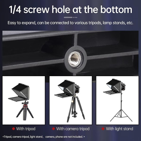 LENSGO TC7 8    Teleprompter for iPad  Smartphone   DSLR     Remote Controlled for Vlogging   Live Streaming Others